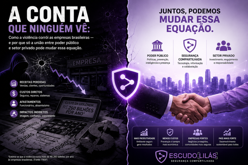 A conta que ninguém vê: como a violência corrói as empresas brasileiras — e por que só a união entre poder público e setor privado pode mudar essa equação